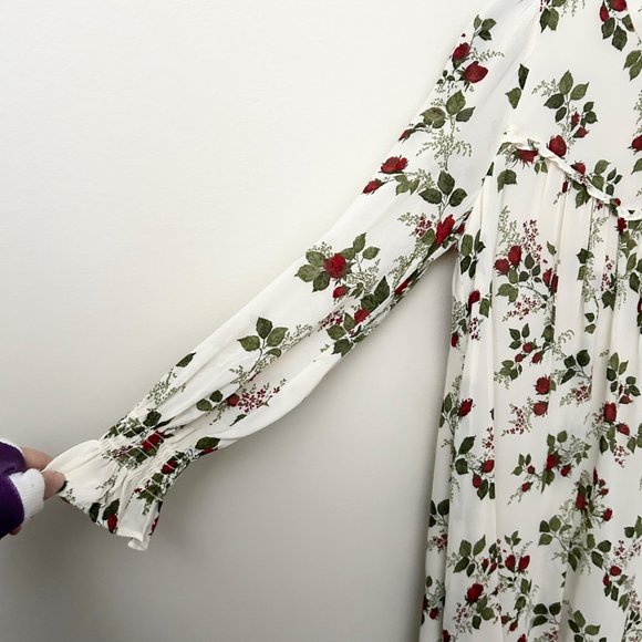 Reformation Jourdan Floral Mock Neck Mini Dress in Regency - Picture 7 of 11